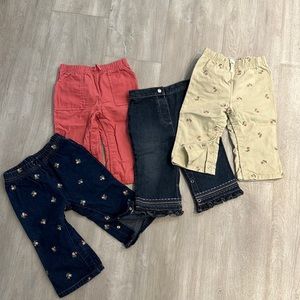 Four pair 12-18 mo pants